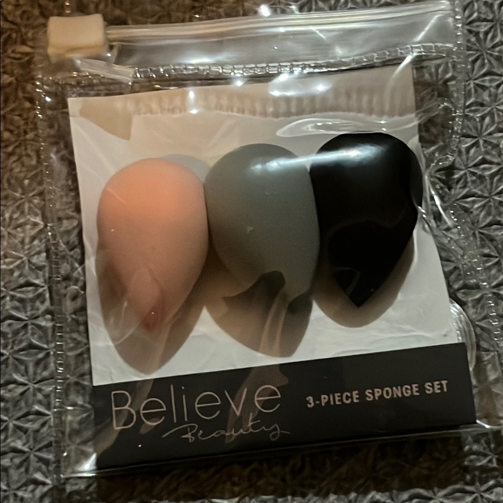 Believe Beauty 3-Piece Sponge Set NEW